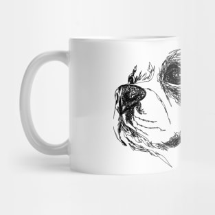 Terrier dog draw with scribble art style Mug